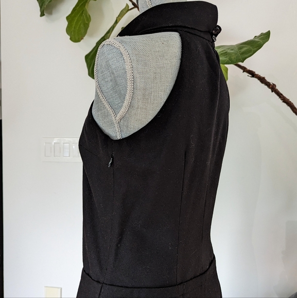 Club Monaco Black Wool Sleeveless Turtleneck Dress - Picture 3 of 8